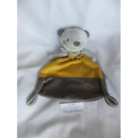 Baby Club - Schmusetuch Bär mit Halstuch - braun und ocker - ca. 25 cm lang