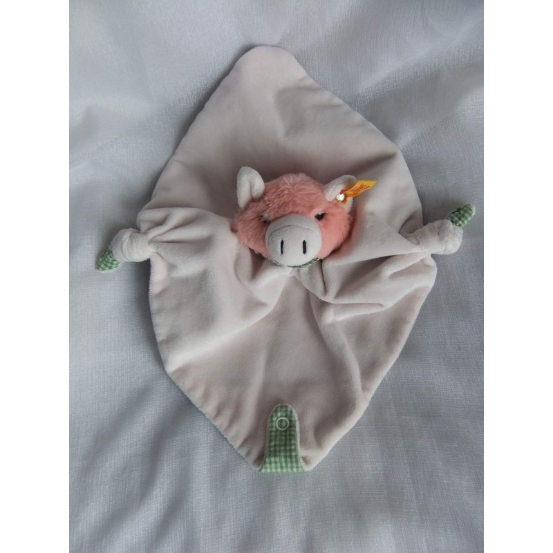 Steiff - Schmusetuch Schweinchen Piggilee - mit Schnullerhalter - ca. 25 cm lang