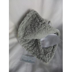 Babyking - Schmusetuch / Handpuppe - Elefant - grau und weiß mit Motiven - ca. 25 cm lang