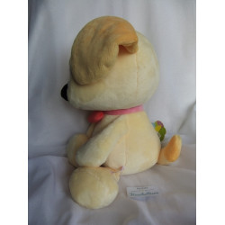Nici - Plüschtier - Wusel & Pip - Hund Pip - gelb mit Halsband und Herzchenanhänger - ca. 50 cm groß -  Schlenker