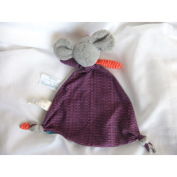 Tedi - Kuschelfreund - Schmusetuch - Maus mit Rasselgeräusch - bunt - ca. 28 cm lang