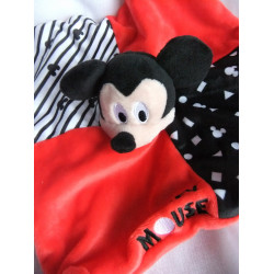Netto - Disney - Schmusetuch - Mickey Mouse - rot und schwarz- mit Schnullerhalter - ca. 25 cm x 25 cm groß