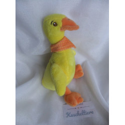 Kik - Ergee - Plüschtier - Spieltier - Ente mit Halstuch - gelb und orange - ca. 20 cm groß - Schlenkerbeinchen