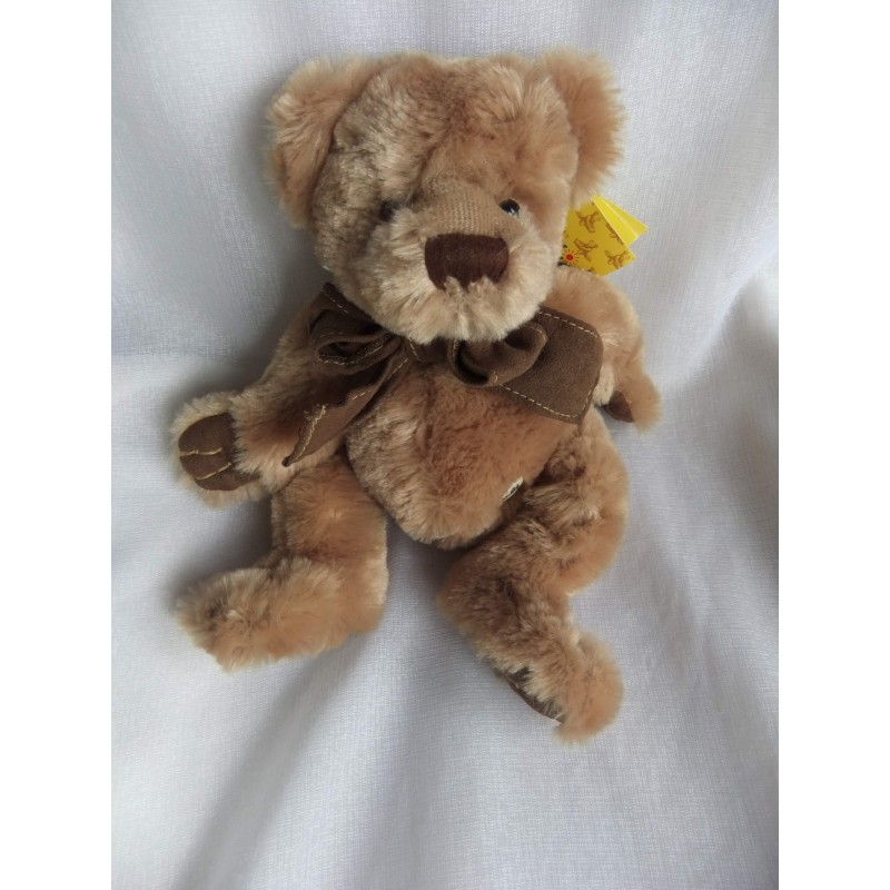 Teddybär Plüschbär von Sunkid mit Schleife braun-beige ca sitzend ca 15cm 