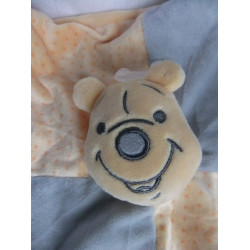 Disney Baby - Schmusetuch - Winnie Pooh - gelb und graublau - ca. 25 cm x 25 cm groß