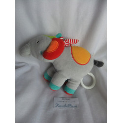 Pusblu - Spieluhr - Elefant - bunt - Melodie: unbekannt - ca. 20 cm lang und 13 cm hoch
