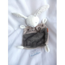 Beauty Baby - Schmusetuch Hase mit Rasselgeräusch - braun und weiß - ca. 25 cm lang