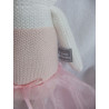 Living Textiles - Plüschtier - Strick - Knitted Toys - Emma Ballerina - weiß und rosa - ca. 47 cm groß - Schlenker