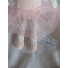 Living Textiles - Plüschtier - Strick - Knitted Toys - Emma Ballerina - weiß und rosa - ca. 47 cm groß - Schlenker