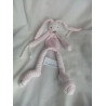 Happy Horse - Schmusetuch - Hase Reese mit Schnullerband - rosa und weiß gestreift - ca. 30 cm lang