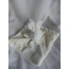Nicotoy - Schmusetuch - Bär mit Hasenkapuze - creme und weiß - 22 cm x 22 cm