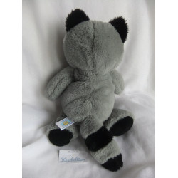 Bob der Bär - Spieltier - Plüschtier - Waschbär - grau, schwarz und weiß - ca. 35 cm groß - Schlenker