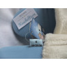 Nici - Hauspantoffeln / Hausschuhe / Pantoffeln - Größe 34-36 - Motiv Eisbär mit Schal - weiß und hellblau