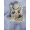 Bellodoux - Schmusetuch / Handpuppe - Giraffe mit Schal - vanille und braun - ca. 25 cm lang