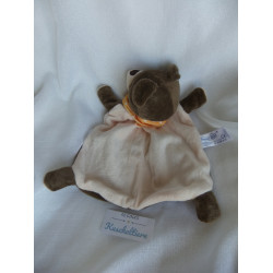 Beauty Baby - Schmusetuch Bär mit Halstuch und Rasselgeräusch - braun und beige - ca. 25 cm lang