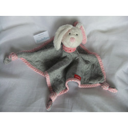 Sigikid - Schmusetuch - Urban Baby Edition - Hase mit Halstuch - rosa und grau - ca. 33 cm lang