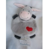 Babydream / Babywelt - Schmusetuch - Esel mit Herzapplikation - grau, rosa und rot - ca. 23 cm lang