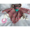 Sterntaler - Schmusetuch - Maus Mabel mit Halstuch, Beißring und Rasselgeräusch - lila und Blumenmuster - ca. 33 cm lang