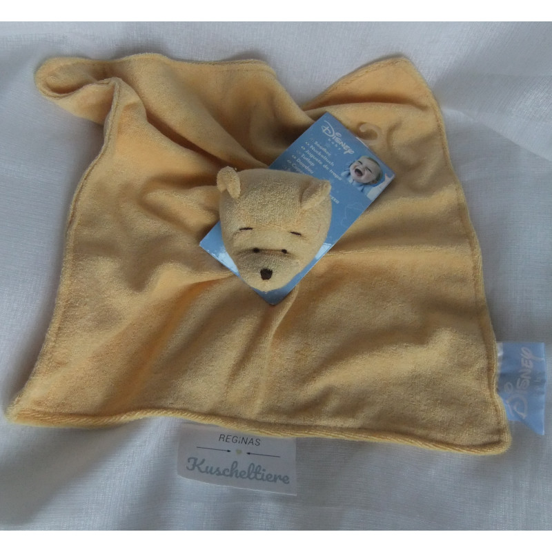 Disney Baby - Schmusetuch - Winnie Pooh - gelb - ca. 30 cm x 30 cm groß