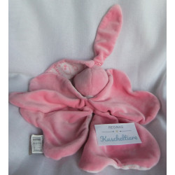 CMP - Schmusetuch - Hase mit Schal - rosa und weiß mit Motiven - ca. 23 cm lang