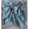Carter's - Schmusetuch - Elefant in hellblau und blauweiß/gestreift und Rasselgeräusch - ca. 39 cm x 39 cm