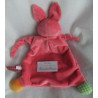 Baby Kuschelwuschel - Schmusetuch - Hase mit kleiner Blumenapplikation - pink - ca. 25 cm lang