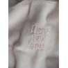 Nicotoy - Schmusetuch - Maus rosa mit Schriftzug I Love Mum & Dad - ca. 32 cm lang