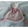Cause - Schmusetuch - Bär rosa mit Schal rosa/weiß gestreift - ca. 22 cm lang
