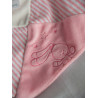 Auchan - Schmusetuch - Hase - rosa und rosa/weiß gestreift - ca. 35 cm lang