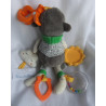 Ernstings Family Topomini - Activity - Spieltier - Affe mit Halstuch, Beißring, Ouietsche, Rassel - ca. 28 cm lang