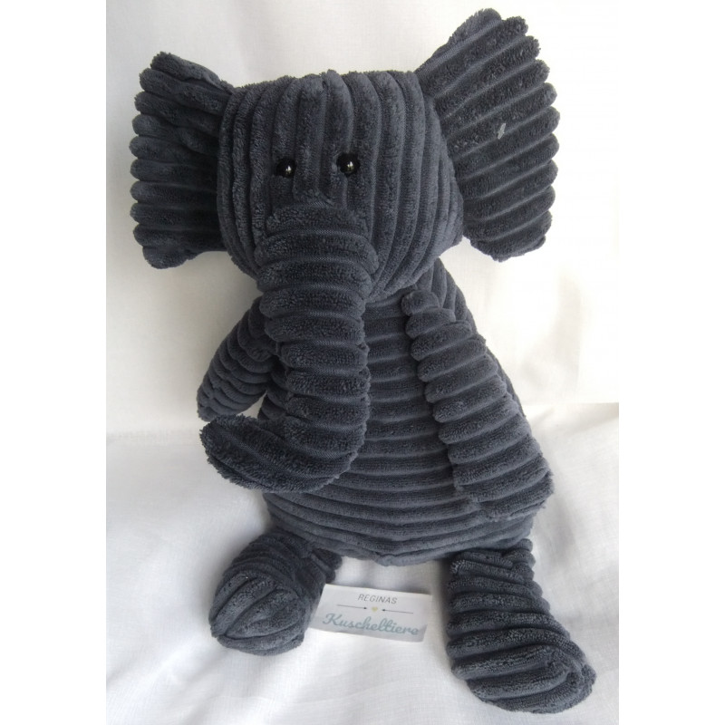 Jellycat - Spieltier -Plüschtier - Elefant Cordy - dunkelblau - ca. 40 cm groß -Schlenker