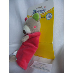 Babydream - Schmusetuch - Maus rosa mit bunten Motiven - ca. 23 cm lang