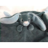 My Teddy - Schmusetuch - Hase Blautöne mit Schnullerring - rund - ca. 28 cm groß