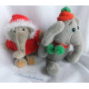 Schaffer - Plüschtiere - Elefant Fridolin mit Weihnachtsmütze und Elefant Sugar mit Nikolaus-Hoodie