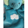 Baby Kuschelwuschel - Schmusetuch - Elefant mit kleiner Wolkenapplikation - blau - ca. 25 cm lang