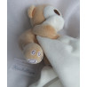 Schmusetuch - Bär braun und weiß mit Schnuffeltuch und kleinem aufgestickten Herzchen - ca. 17 cm x 30 cm groß