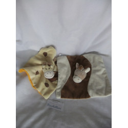 Babylove - zwei Schmusetücher - Giraffe gelb/braun und Zebra braun/beige