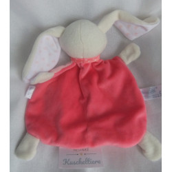 Beauty Baby - Schmusetuch Hase mit Rasselgeräusch - rosa und weiß - ca. 25 cm lang