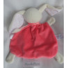 Beauty Baby - Schmusetuch Hase mit Rasselgeräusch - rosa und weiß - ca. 25 cm lang
