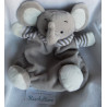 Pusblu - Schmusetuch - Handpuppe - Elefant mit Rassel und Knisterohren - ca. 23 cm lang