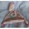Topomini - Schmusetuch - Einhorn rosa mit Schal und weißem Beißring - ca. 30 cm lang