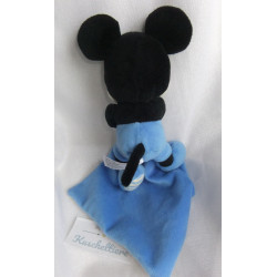 Regio KFT - Schmusetuch - Mickey Mouse Maus blau mit Mickeymotiven - ca. 15 cm x 12 cm groß