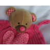 Lief! - Simba - Schmusetuch - Bär Betsy the Bear mit Herzchenapplikation - pink/rosa - ca. 24 cm lang