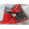 Netto - Disney - Schmusetuch - Minnie Mouse - rot und schwarz - mit Schnullerhalter - ca. 25 cm x 25 cm groß