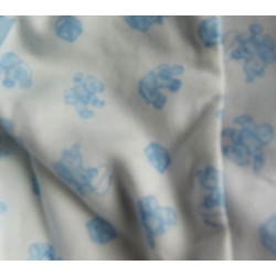 Polo Ralph Laureen - Schmusetuch - Bär Bear Lovey - weiß mit blauen Motiven - ca. 25 cm lang