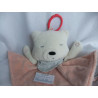 Myhummy - Schmusetuch - Einschlafhilfe - Bär - weiß/rosa - mit Beißring - ca. 40 cm lang