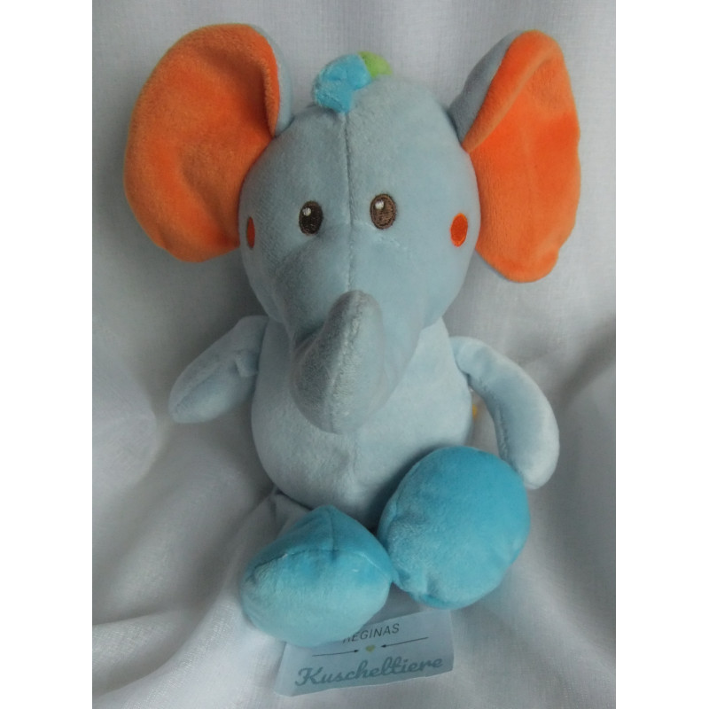 Bambia - Spieltier Elefant - hellblau, orange und grün - ca. 30 cm Schlenker