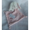 Nicotoy - Schmusetuch - Hase weiß mit Schnuffeltuch rosa mit weißen Motiven