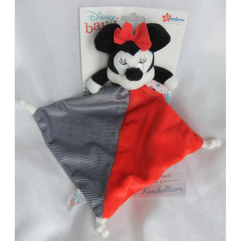 Rainbow Disney - Schmusetuch - Minnie Mouse - rot/schwarz - ca. 30 cm lang