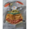 Pusblu - Schmusetuch - Hase mit Blümchen am Ohr - gelb/orange - ca. 25 cm lang